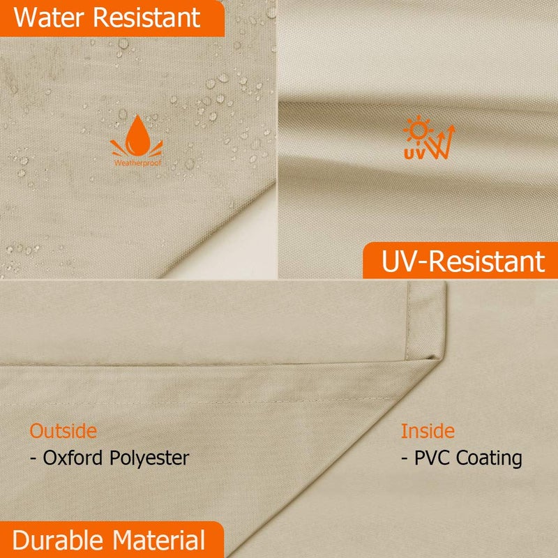 iCOVER Boat Folding Seat Cover-2 Pack 600 Denier Canvas Waterproof Heavy-Duty Weather Resistant Material Trailerable Fishing Chair Covers - Image 3